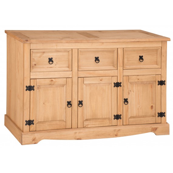 Corona Mexican Pine 3 Door 3 Drawer Large Sideboard